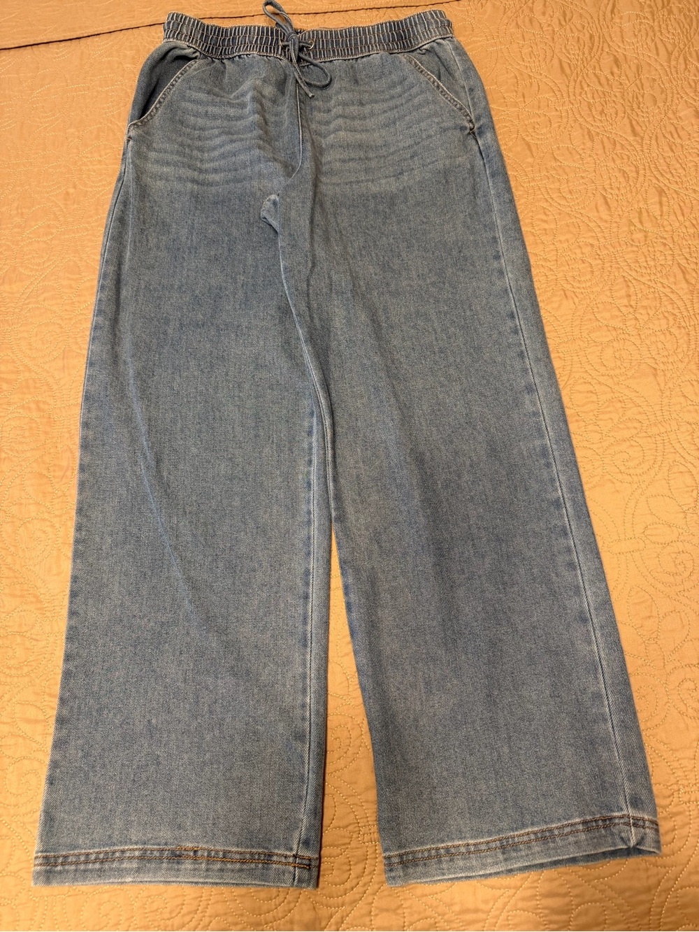 Vanilla Star Women's Light Blue Wide Leg Denim  1031